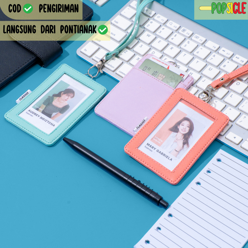 

Name Tag Card Holder ID Card Lanyard Kulit Termurah Leather Lanyard NameTag ID Card Holder