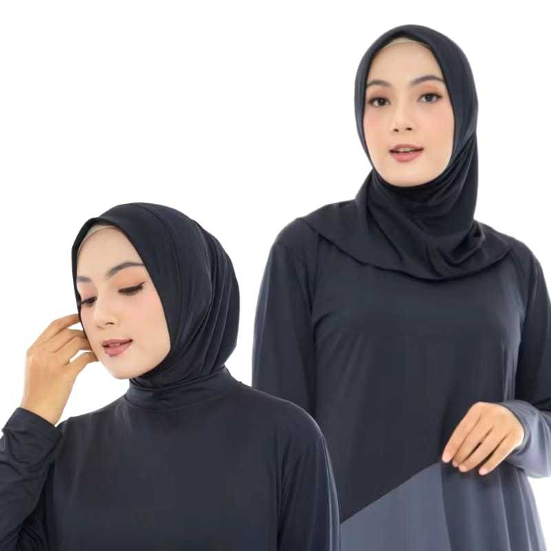 Bergo Sport non pet Hijab Instant, Hijab bergo untuk lari non pet Premium