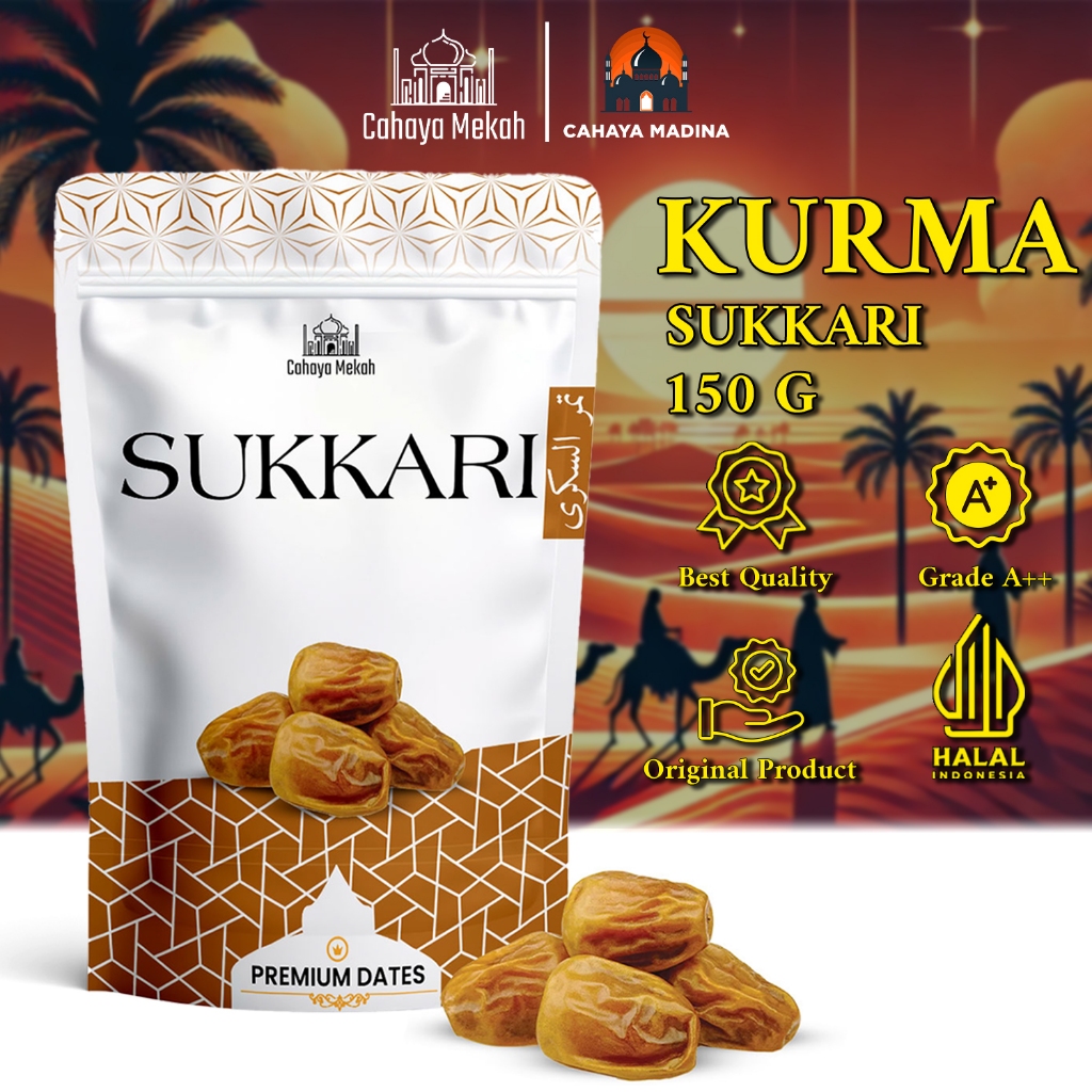 

Cahaya Mekah - Kurma Sukari Kurma Raja 150g Lembut Manis Legit Premium