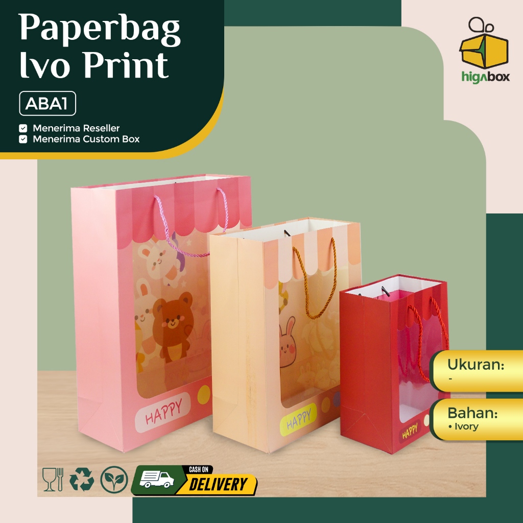 

Paper Bag Ulang Tahun Anak / Paper Bag Ultah Anak Karakter Lucu / Hampers bag / Gift Bag/ Paper bag Kado Hampers / Paperbag Motif Animal | AB08A1 - AB10A1