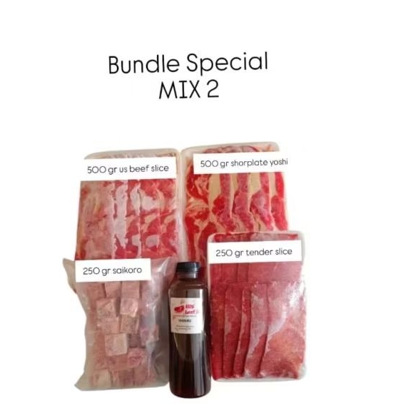 

BUNDLE MIX Saikoro - Daging slice MIX sukiyaki BBQ