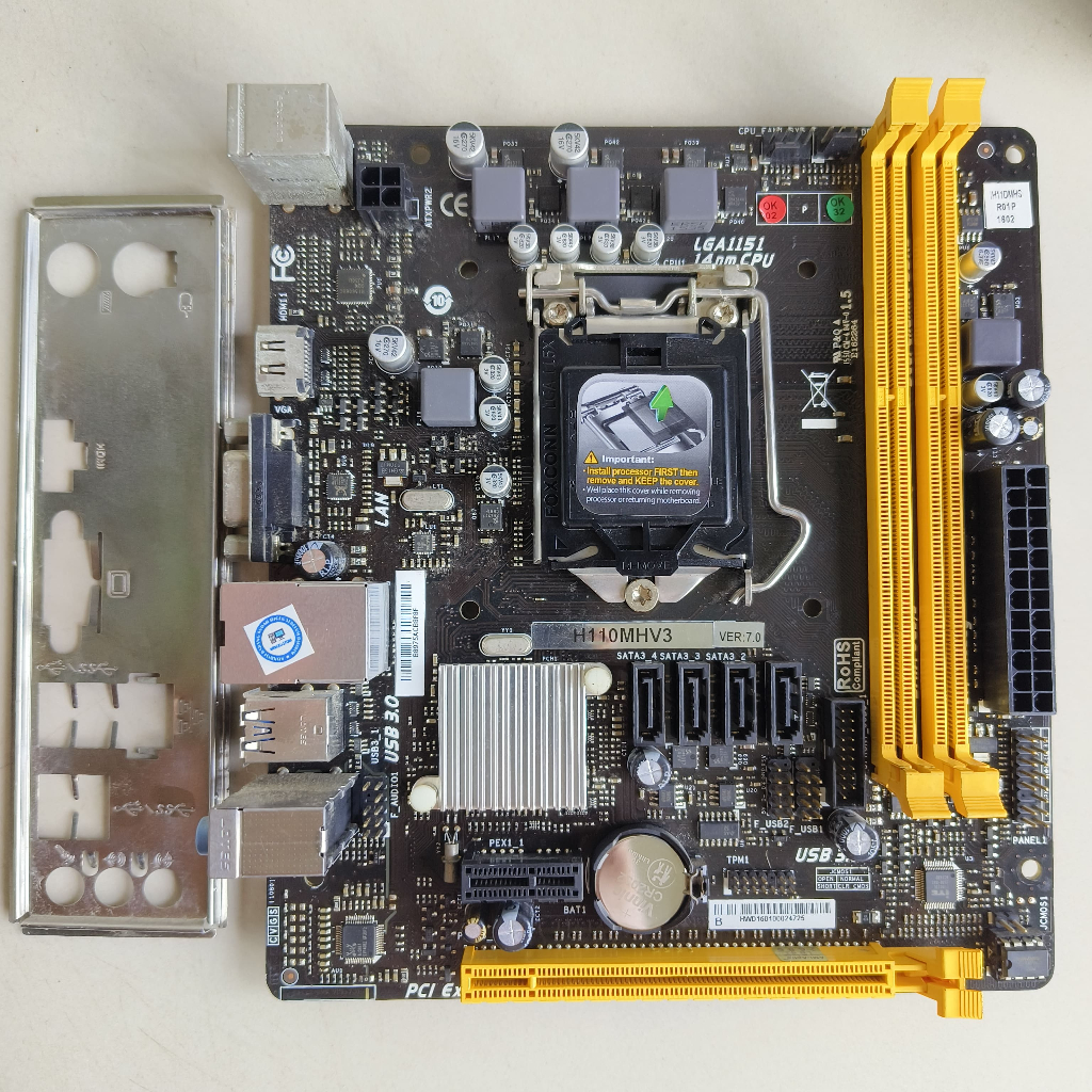 MOTHERBOARD BIOSTAR H110MHV3 LGA 1151 DDR3 GEN6 & GEN7