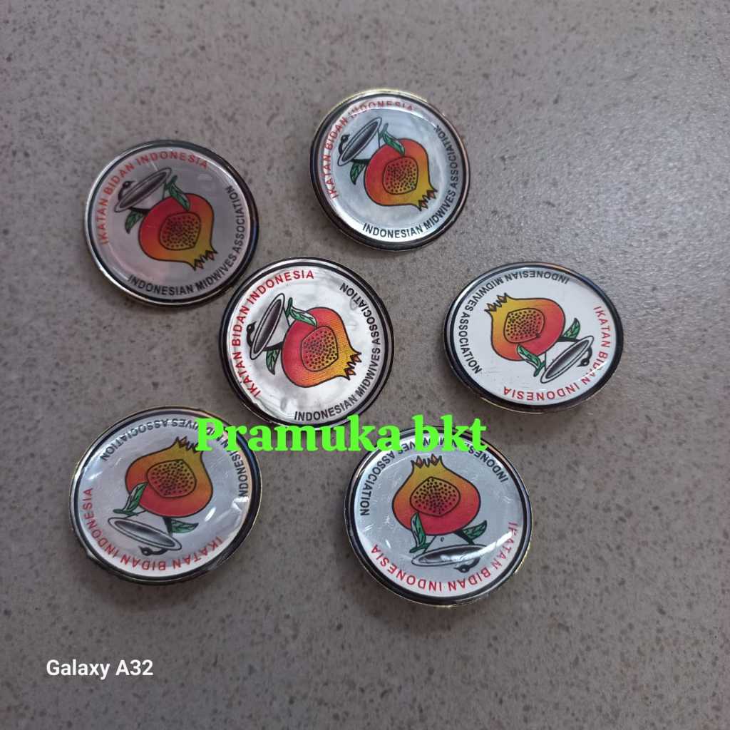 Pin IBI Bidan / Pin IBI Logo Terbaru Ikatan Bidan Indonesia Lapis Resin bijian