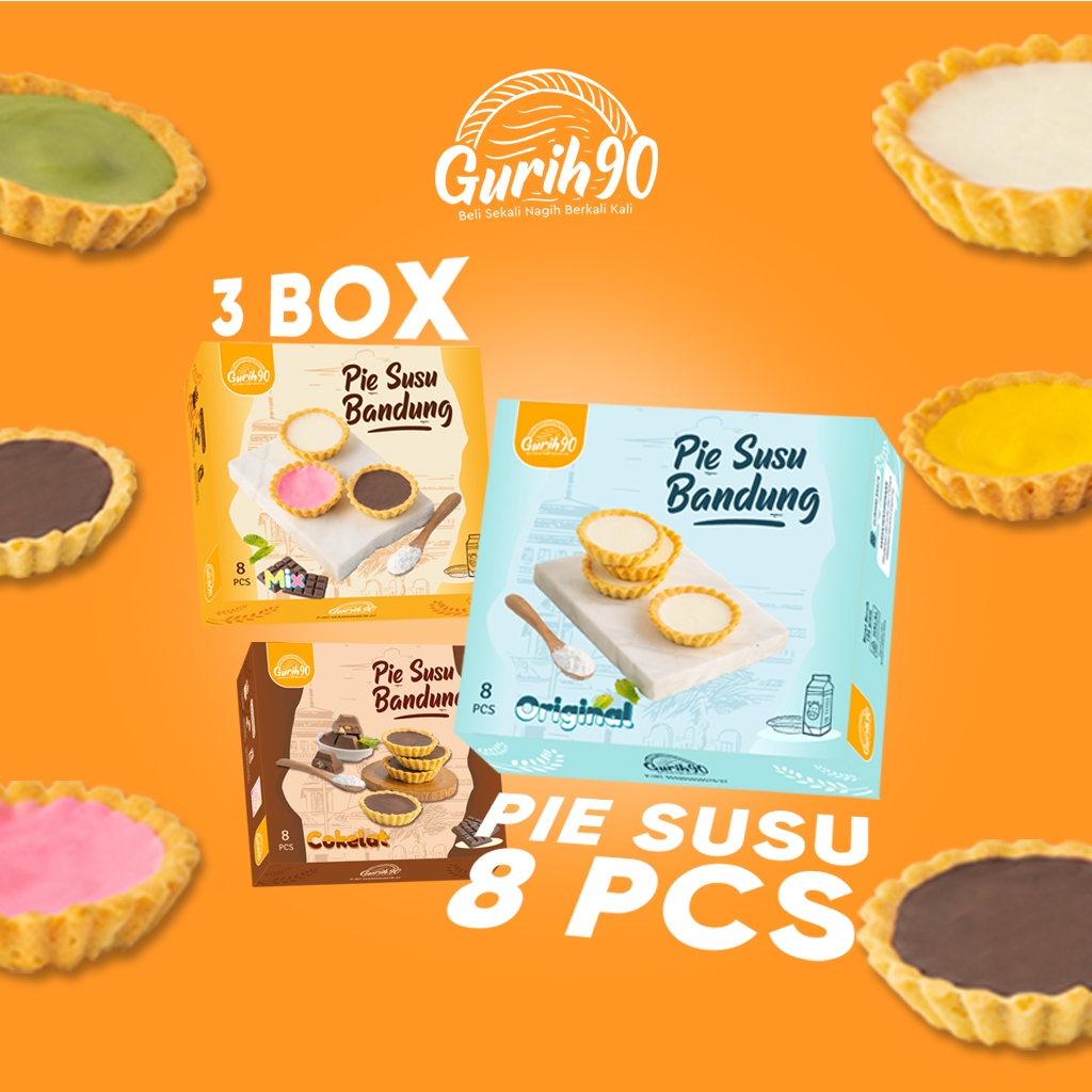 

PAKET BUNDLING 3 Box (8pcs) | Pai Susu | Camilan | Kue Kering | Coklat