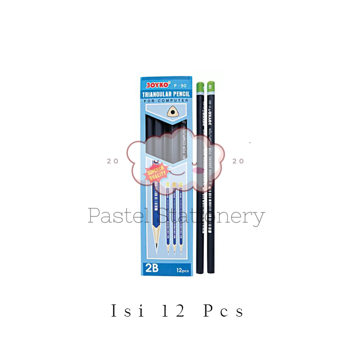 

[PACK] Pensil Komputer Gambar Kayu 2B Joyko P-90 1 Pak Isi 12 Drawing Pencil Murah