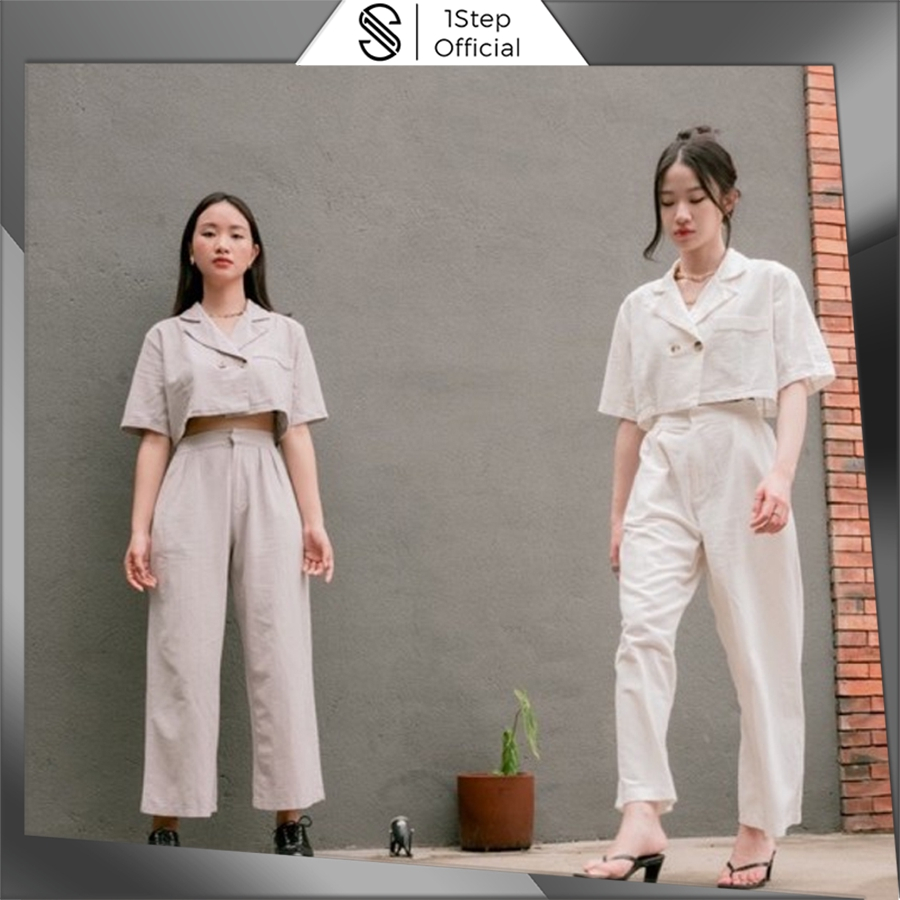 1step Gideon Set / OOTD Set Pakaian Wanita Baju Celana / Set Outfit Wanita Kekinian Z004