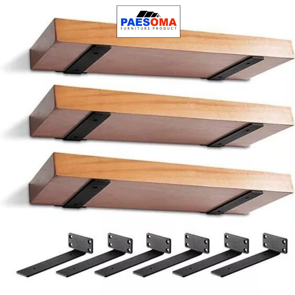 Braket Rak Siku Penyangga Papan / Bracket Rak Siku Ambalan / Rak Tempel Dinding / Breket Rak Hambala