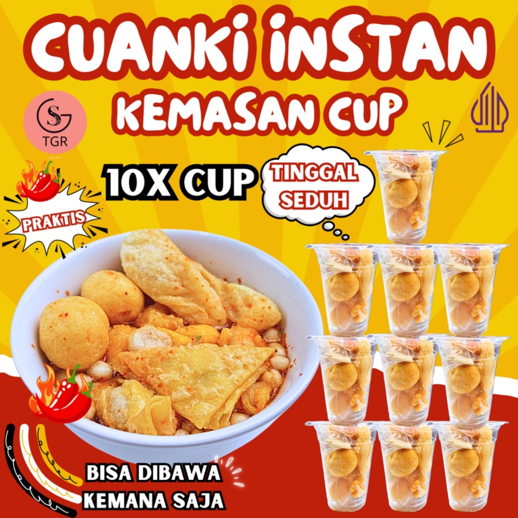 

CUANKI INSTAN CUP KEMASAN CUP ISI 10 - KEMASAN PRAKTIS