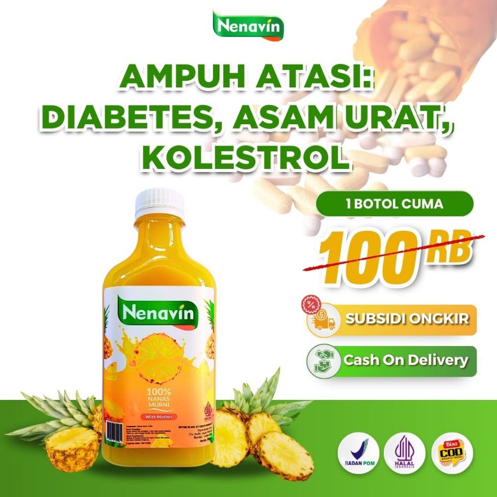 

Cuka Nanas Asli - NENAVIN - Ampuh Mengatasi Diabetes dan Menurunkan Gula Darah - Cuka Nanas Original - Cuka Nanas With Mother - Cuka Nanas Organik - Cuka Nanas Vinega - Cuka Nanas Halal - BPOM