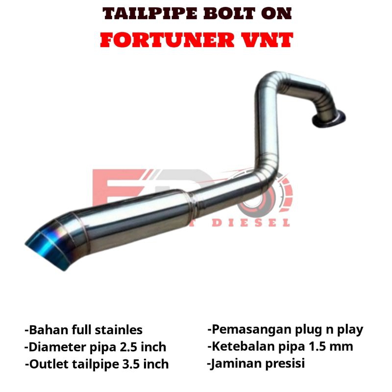 Tailpipe Bolt On Fortuner Vnt