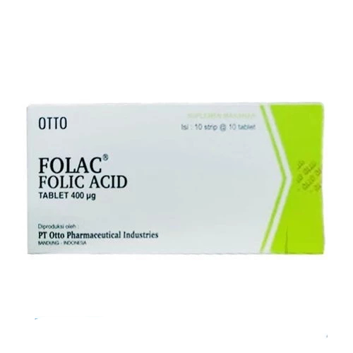 Folac 400 mcg 100 Tablet - Suplementasi Asam Folat Ibu Hamil / Menyusui
