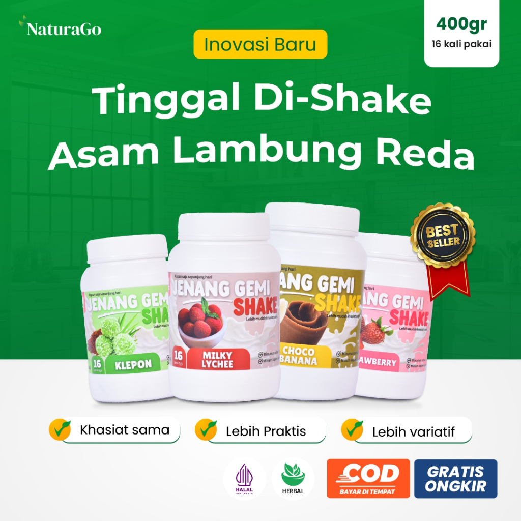 

Jenang Gemi Shake Minuman Umbi Garut Solusi Asam Lambung Maag Gerd Kronis Alami Sehat Praktis