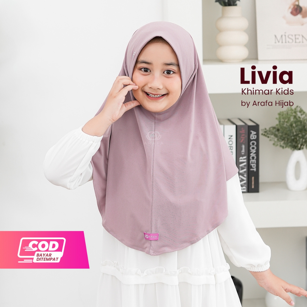 Arafa Hijab - Khimar Livia Kids | Hijab Anak Perempuan | Jilbab Premium