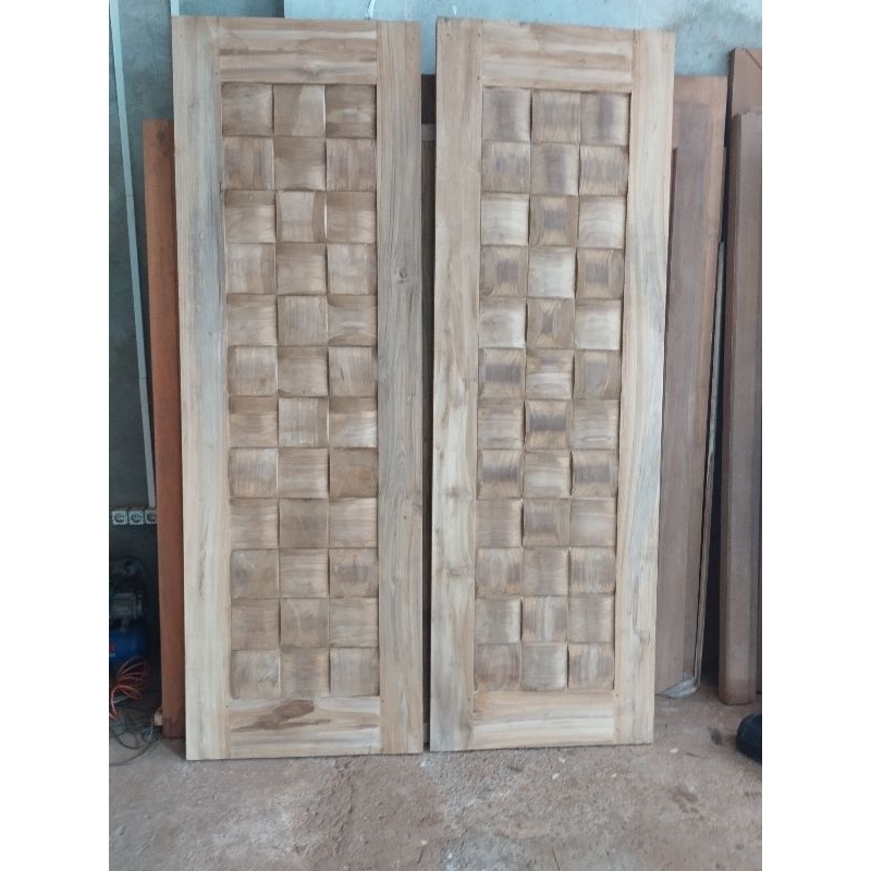 pintu dan kusen jati anyaman