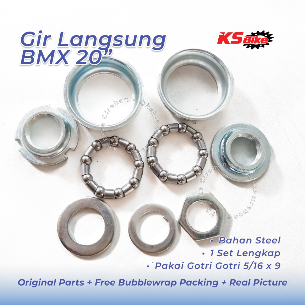 BB BMX Mangkok As Tengah Sepeda Anak 20 Inch BB BMX Gotri Kom Gir Langsung Sepeda Mini BMX KS Bike C