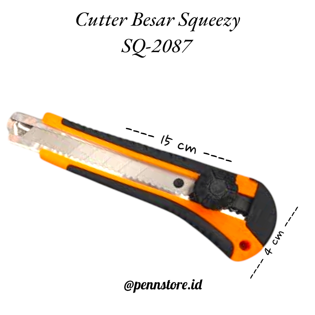 

(pcs) Cutter Besar Squeezy SQ-2087 - Pisau Cutter Kokoh dan Tajam