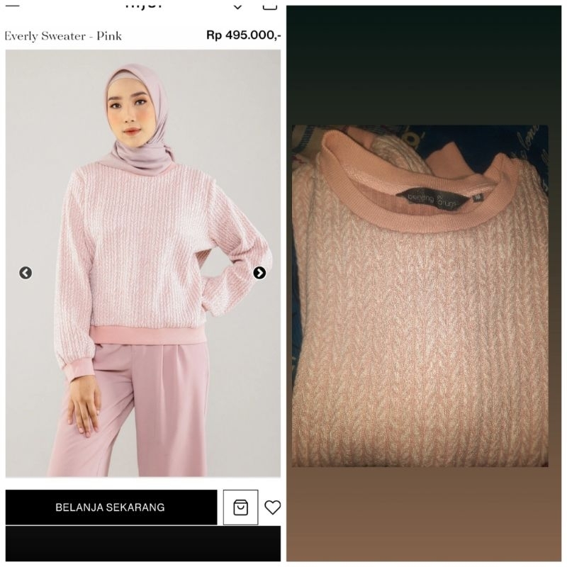 Preloved Everly Sweater benang jarum no buttonscarves