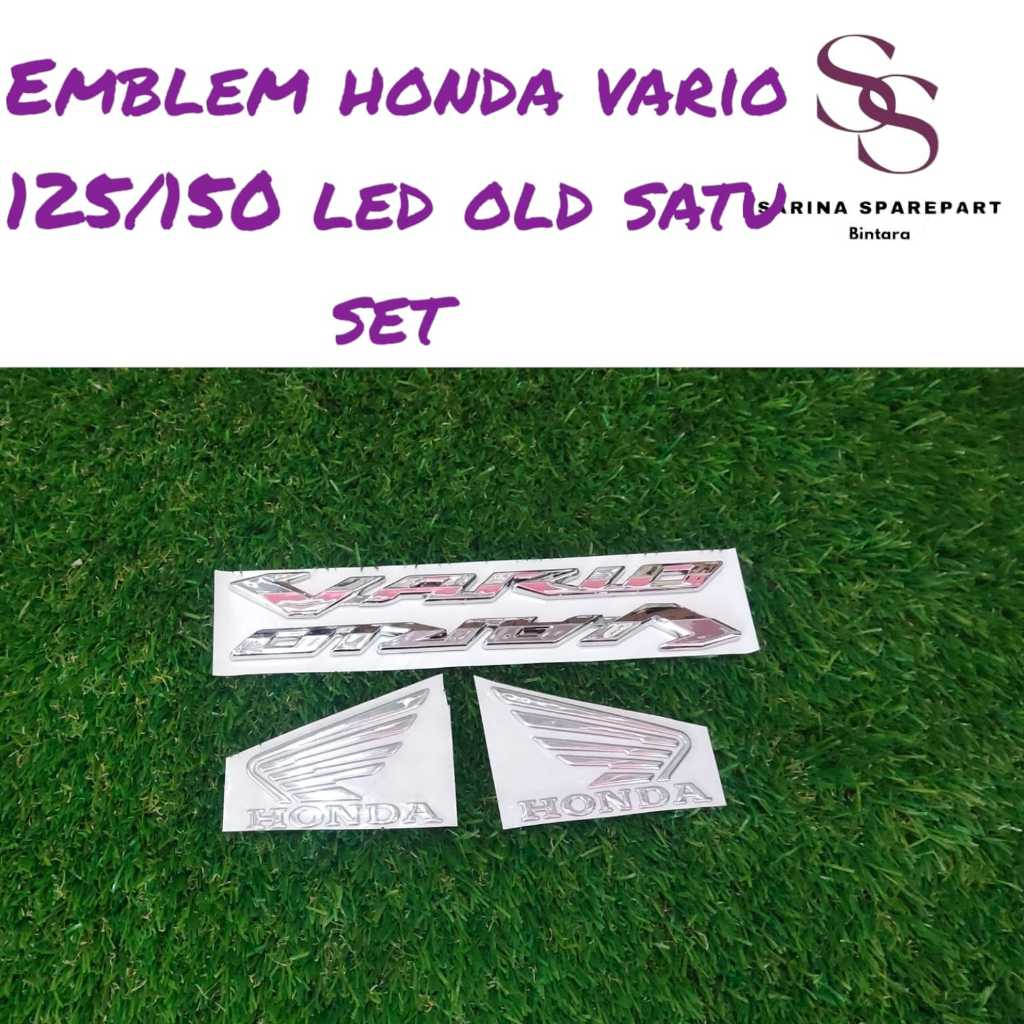 Logo Emblem Honda Vario 125 150 Led Old Emblem Stiker Vario 125 150 Old Set Emblem Sayap Vario Old