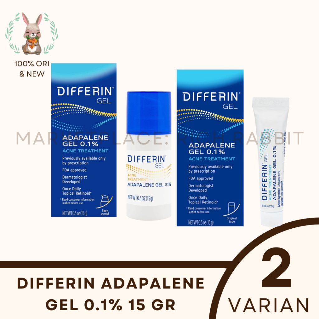 Differin Adaplene Acne Treatment Krim Obat Jerawat Gel 0.1%