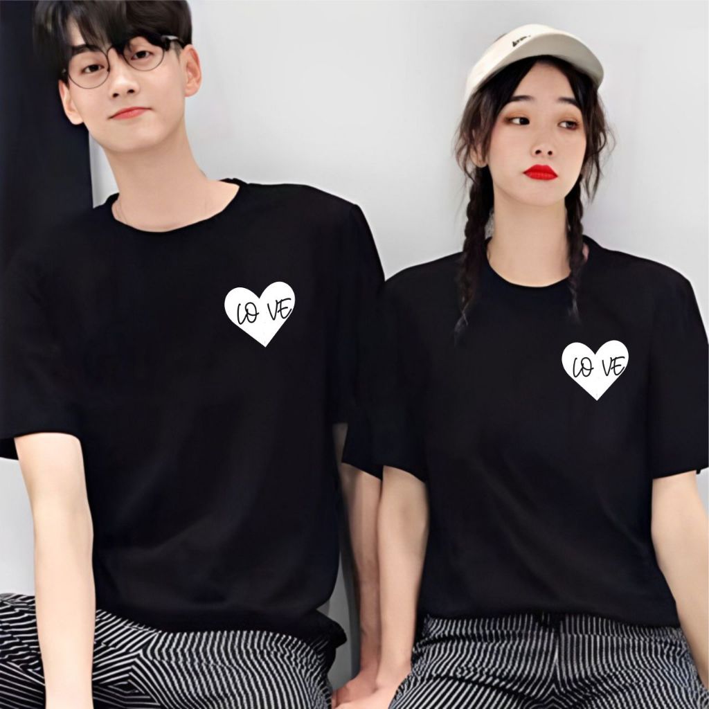 Baju Kaos Couple Pasangan Pacaran Kekinian / Baju Kapelan Cowok Cewek