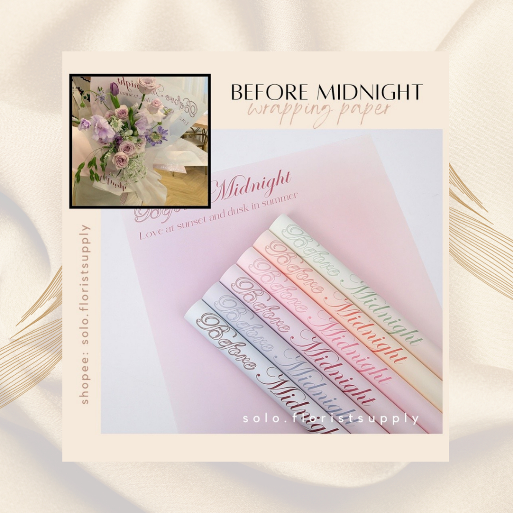 

FLOWER WRAPPING MOTIF BEFORE MIDNIGHT CALLIGRAPHY CELLOPHANE KERTAS BUKET PEMBUNGKUS BUNGA KERTAS TEXTURE SQUARE KOTAK POLOS WARNA WATERPROOF KERTAS BUKET PEMBUNGKUS BUNGA floral wrapping kertas bouquet buket bunga kertas craft GARIS paper florist