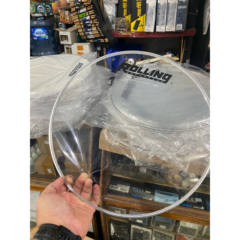 Head Resonant Sner drum rolling 14” (inchi), mika bawah Sner drum 14” (Tipis)