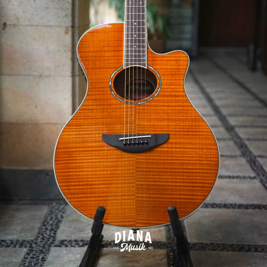 Gitar Akustik Yamaha APX600 FM / APX 600 FM Flamed Maple Amber
