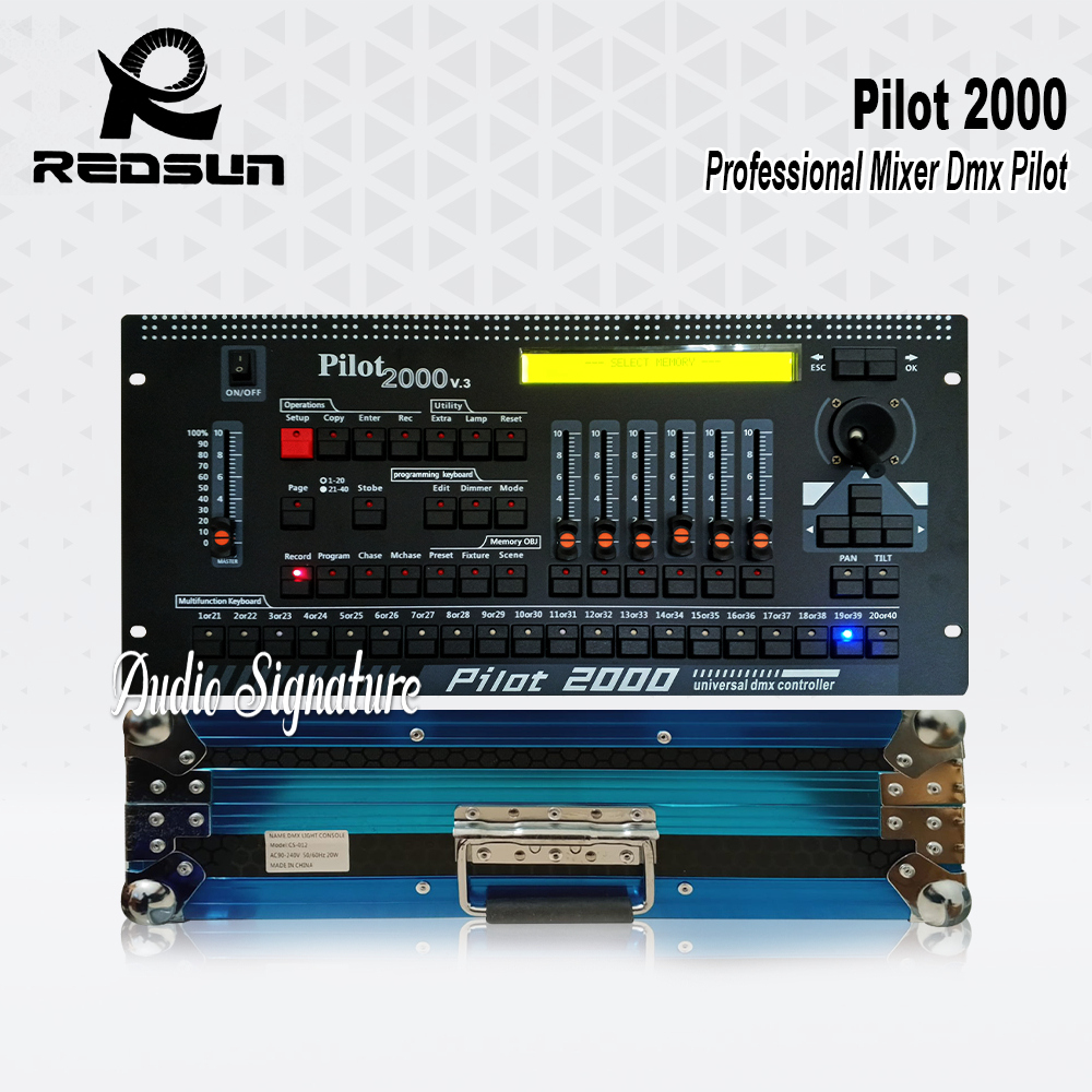 Mixer Lighting REDSUN PILOT2000 V3 | PILOT 2000 V3 DMX 512 Original + Hardcase