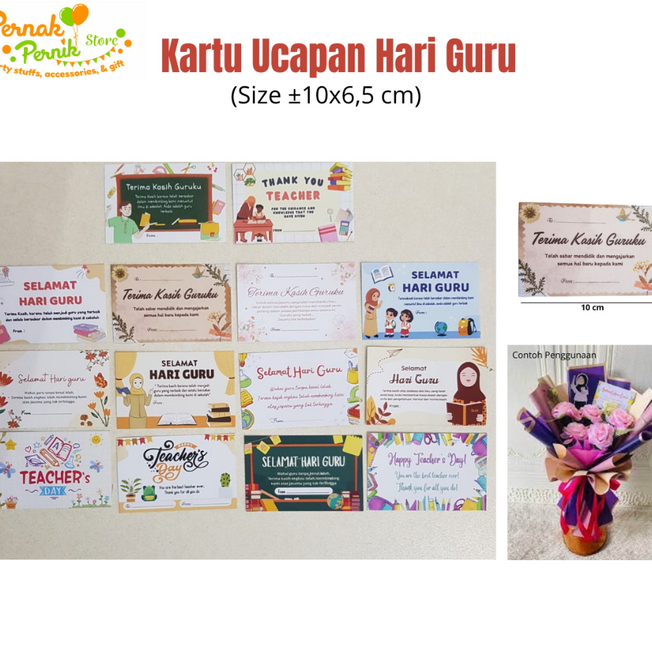 Kartu Ucapan Hari Guru- Kartu ucapan Buket