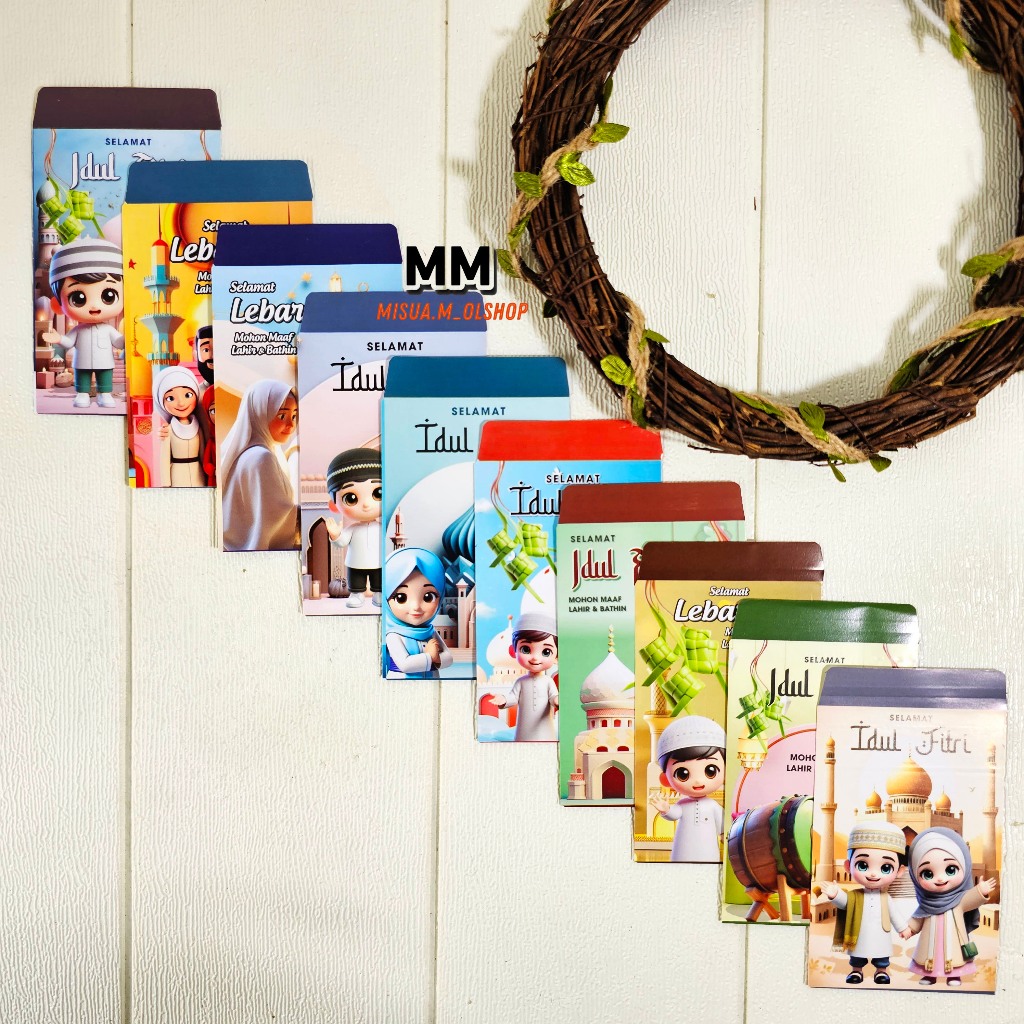 

10PCS AMPLOP ANGPAU LEBARAN IDULFITRI MOTIF KARAKTER MUSLIM MEDIUM AMPLOP LUCU AMPLOP MURAH
