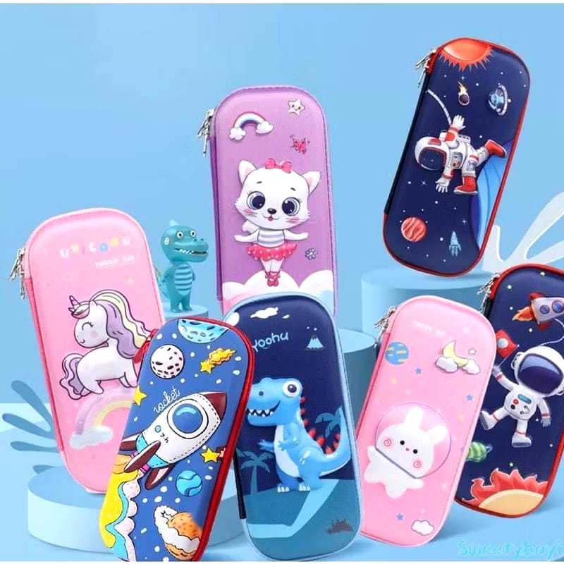 

HM36 Tempat Pensil Anak Motif 3D Kotak Pensil Anak Motif Squishy Kotak Pensil Anak Motif Kartun Bahan EVA
