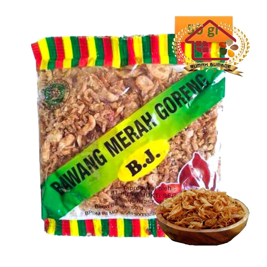 

(20pcs x 50gr) BAWANG BJ Bawang Merah Goreng BJ / Bawang Goreng Bawang Goreng Instant Berkualitas