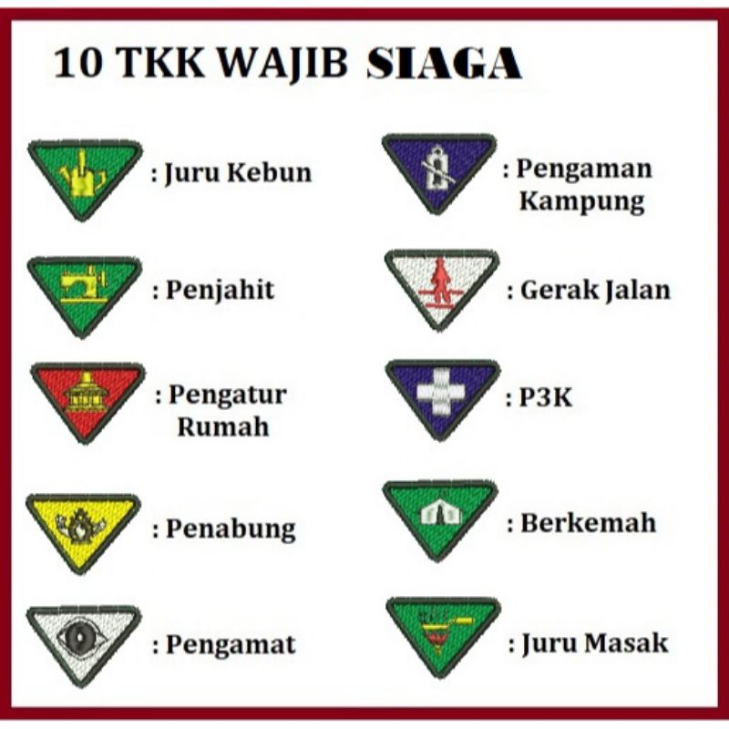 Tkk wajib bordir pramuka siaga (SEGITIGA)