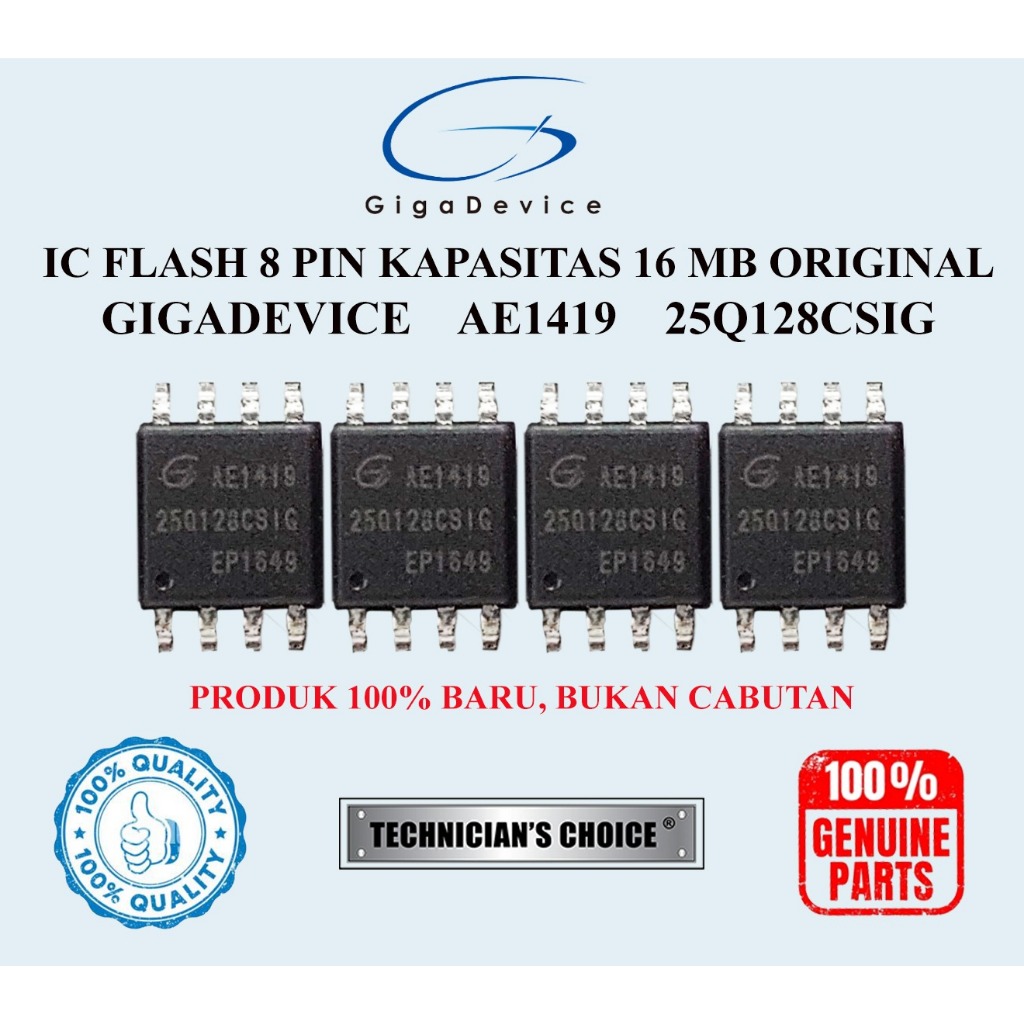 IC Flash 8 PIN 16MB original Gigadevice 25Q128CSIG
