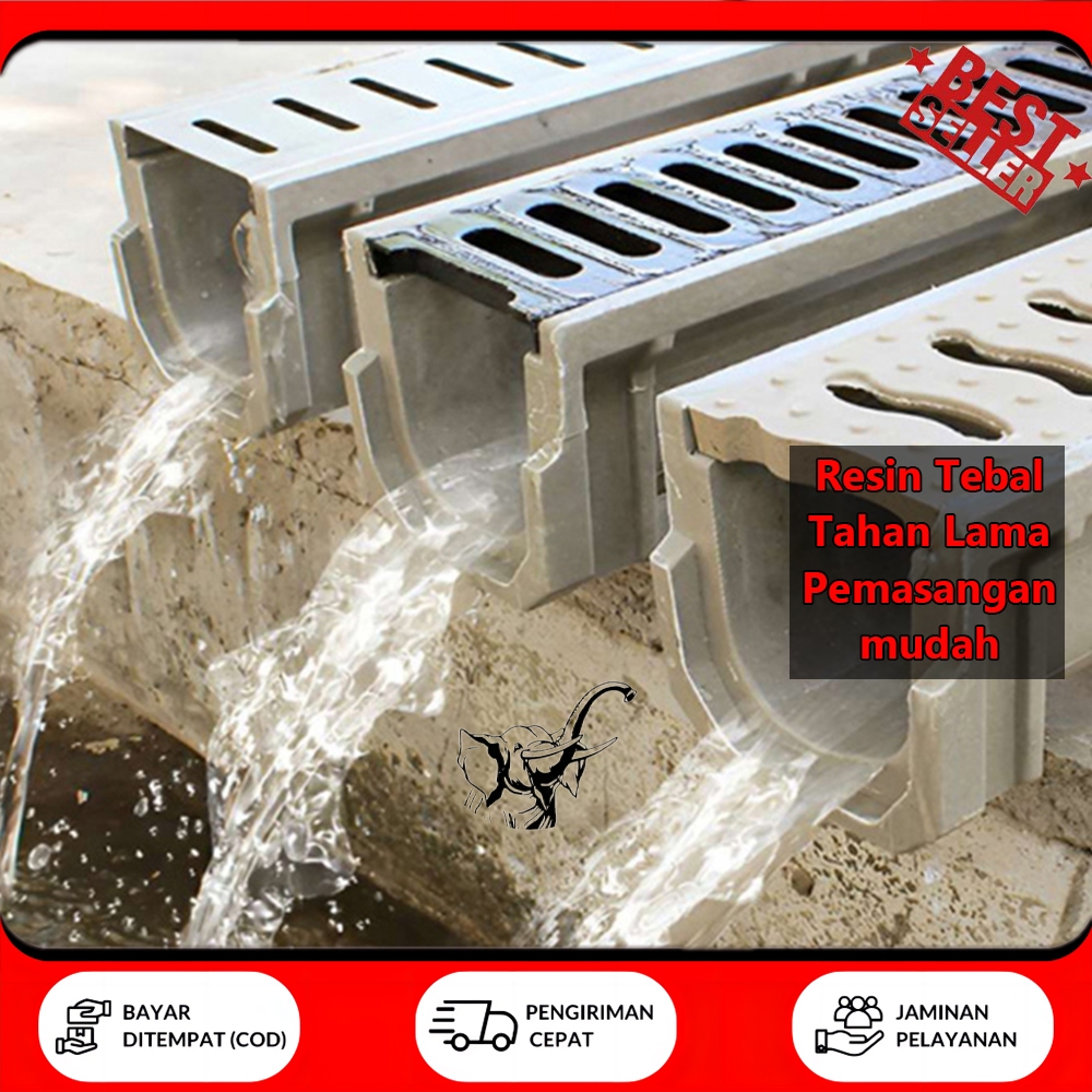 Pipa Drainase U Bentuk Resin Komposit Air Pipa Bawah Tanah Pipa Huja Saluran Air Pracetak Saluran Ai