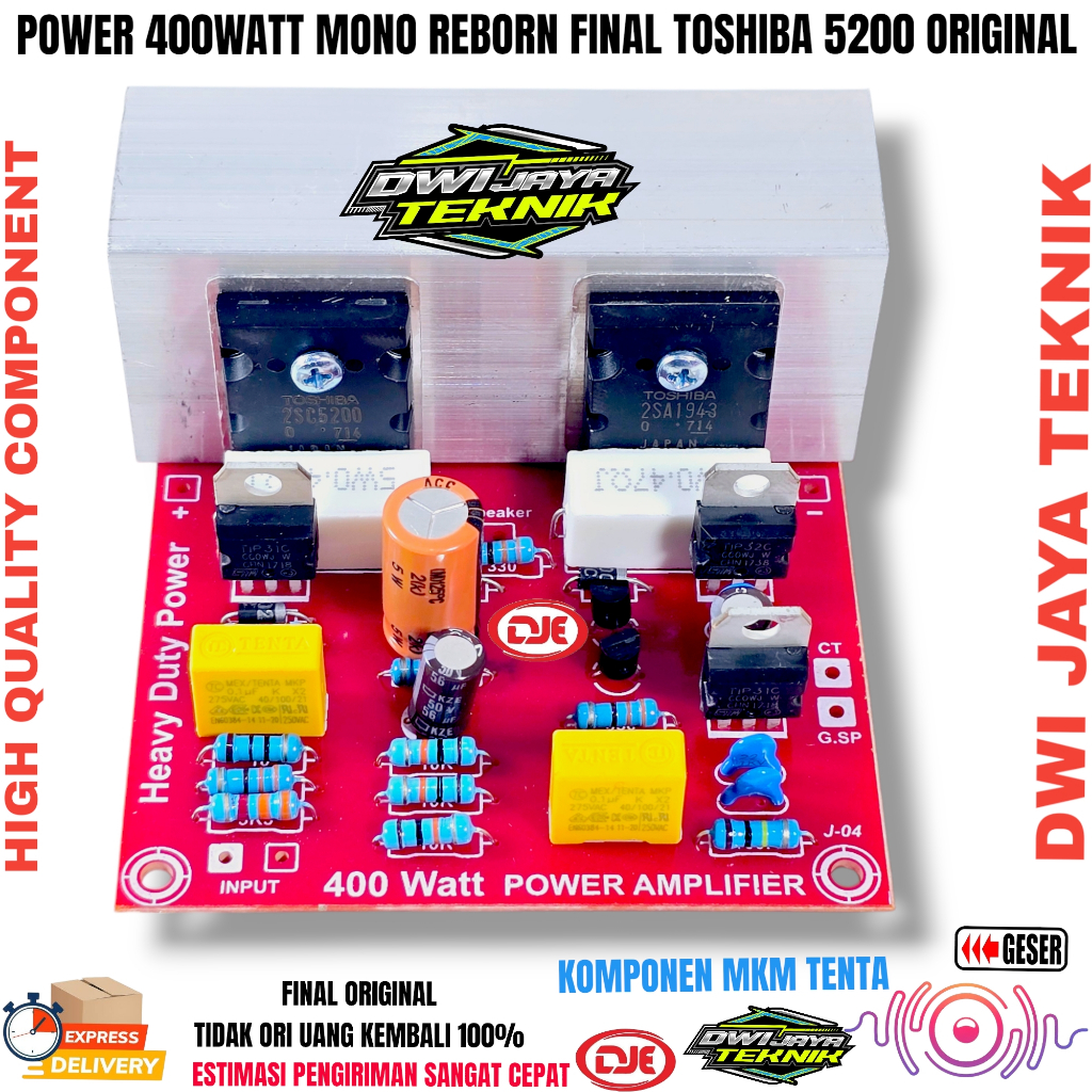 Power 400Watt Mono Reborn Final Toshiba 5200 Original