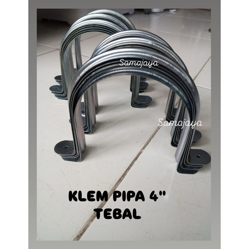 Klem Pipa Besi 4" . Klem OMEGA 4 inch . Klem pipa 4" besi