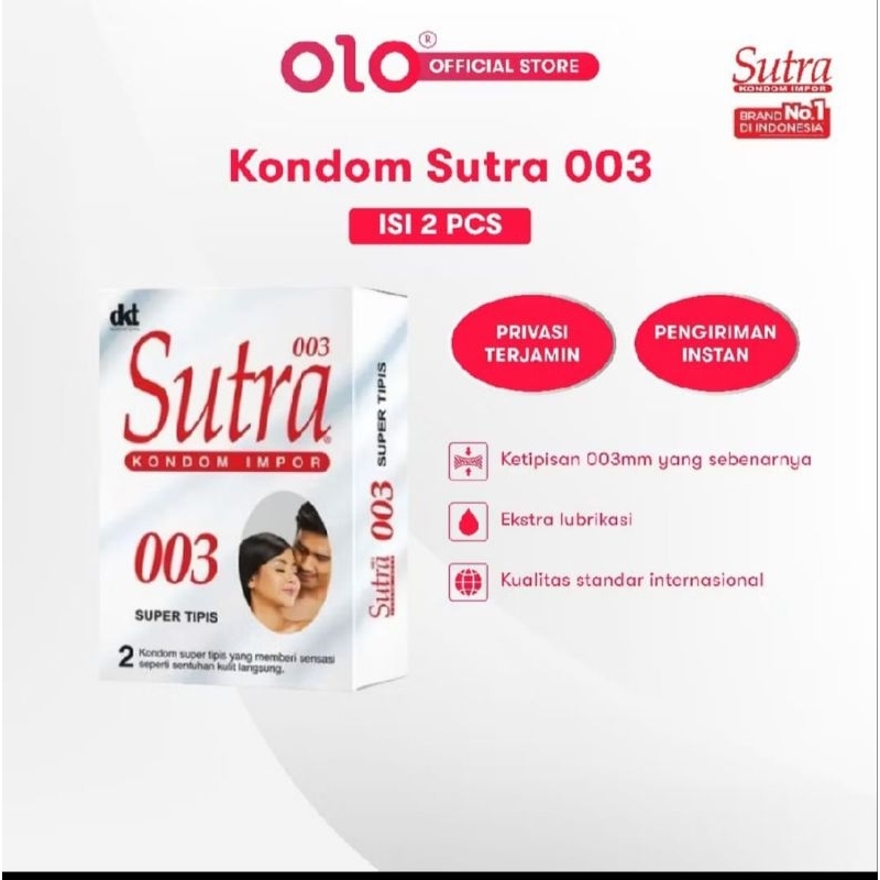 Kondom Sutra 003 Super tipis isi 2pcs condom sutra