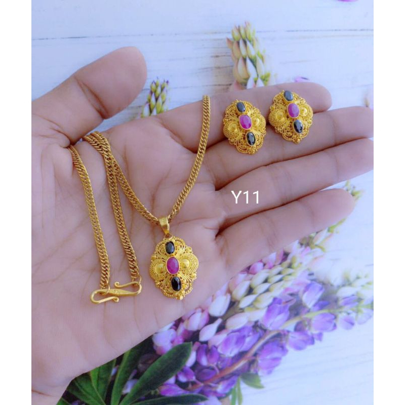 Set perak lapis emas kwalitas premium