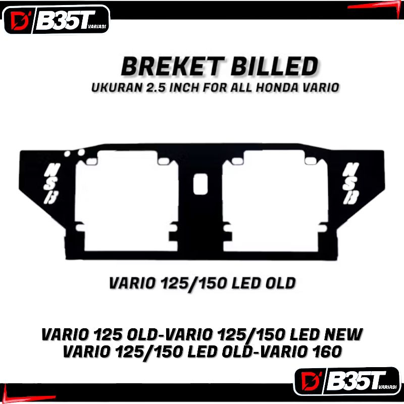sew Breket Bracket Dudukan Lampu Biled Projie HID 2,5 Inch Vario 125 OLD KZR/Vario 125/150 Led