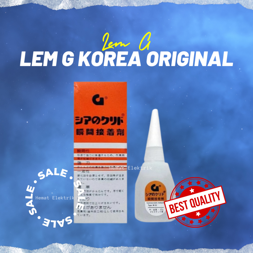 

LEM G KOREA 100% ORIGINAL Lem Setan Alteko Alteco Serbaguna Cepat Kering Power Glue Cair