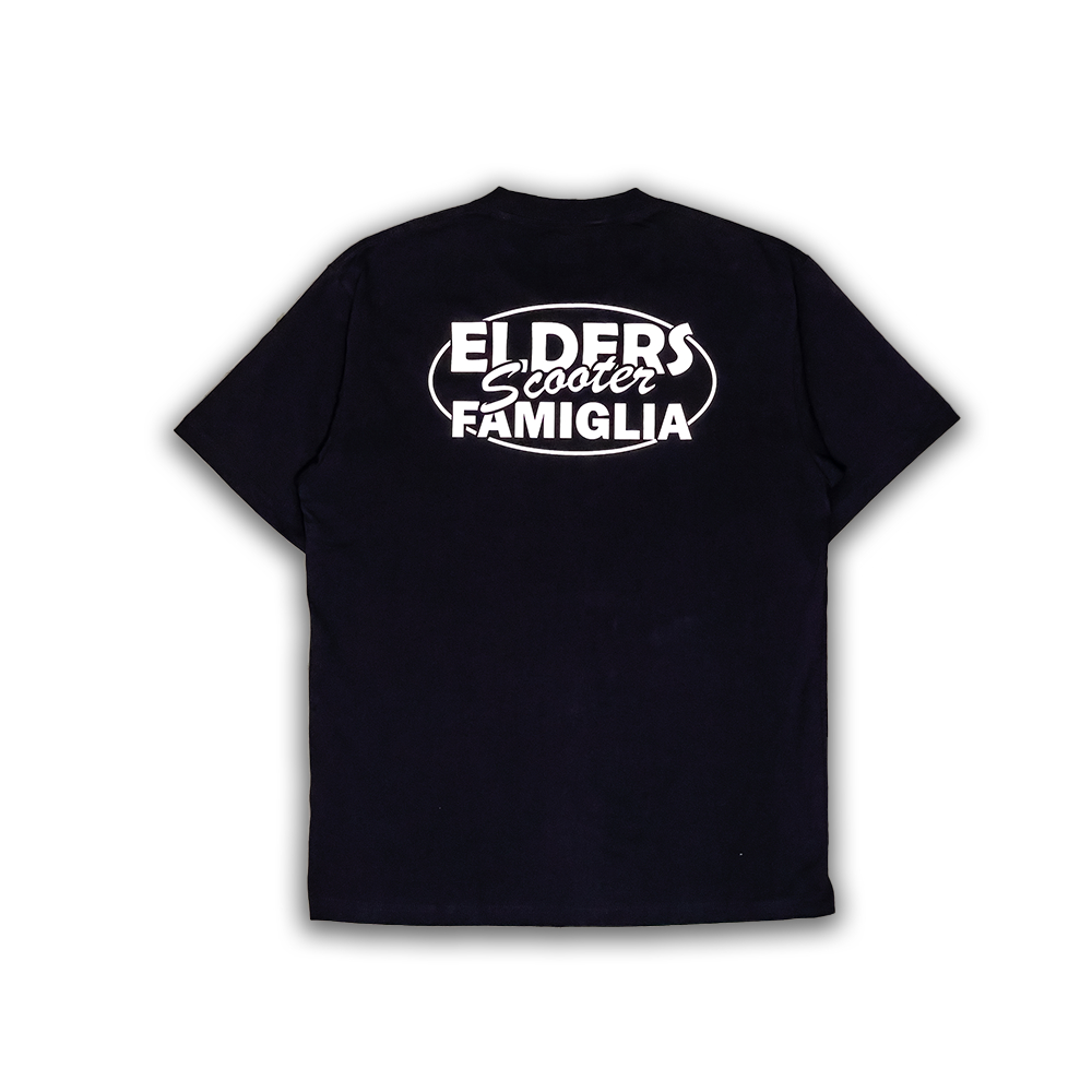 Kaos Lengan Pendek "Elders Company - Elders Scooter Famiglia " Black
