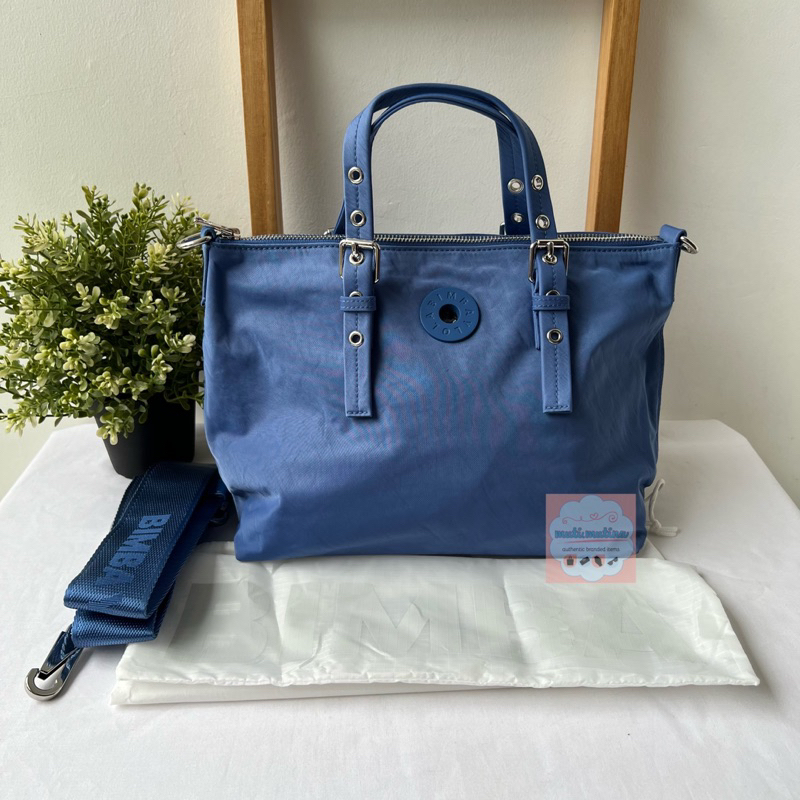 BYL Blue Nylon Tote Bag