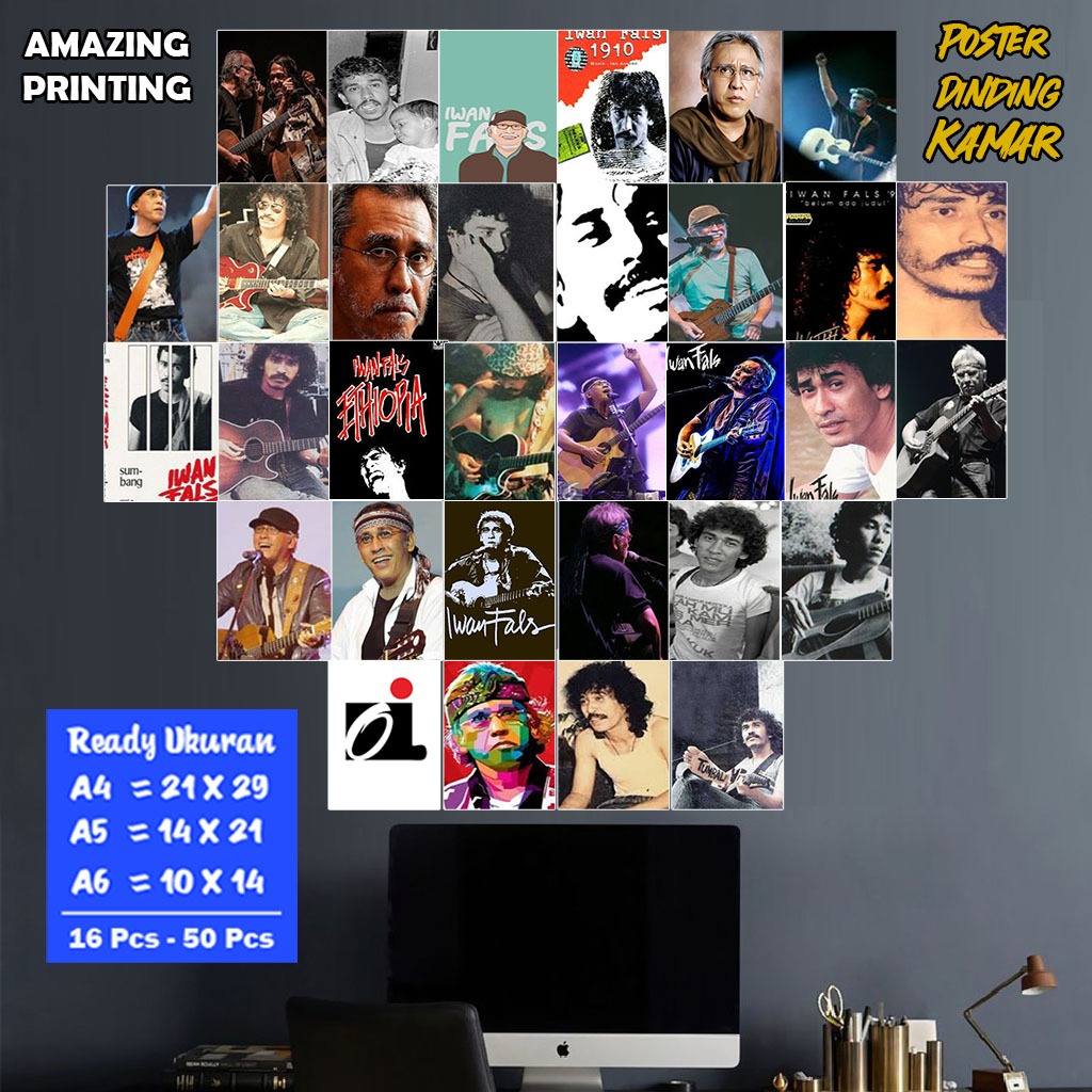 Poster Dinding Kamar iwan fals / Poster Dinding iwan fals / Hiasan Dinding  / Poster Kamar / COD