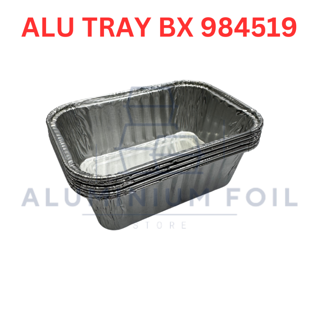 Aluminium Foil Cup Bx 984519 Ukuran Kecil 140 Ml + Tutup Tray Untuk Wadah Makanan Macaroni Schotel