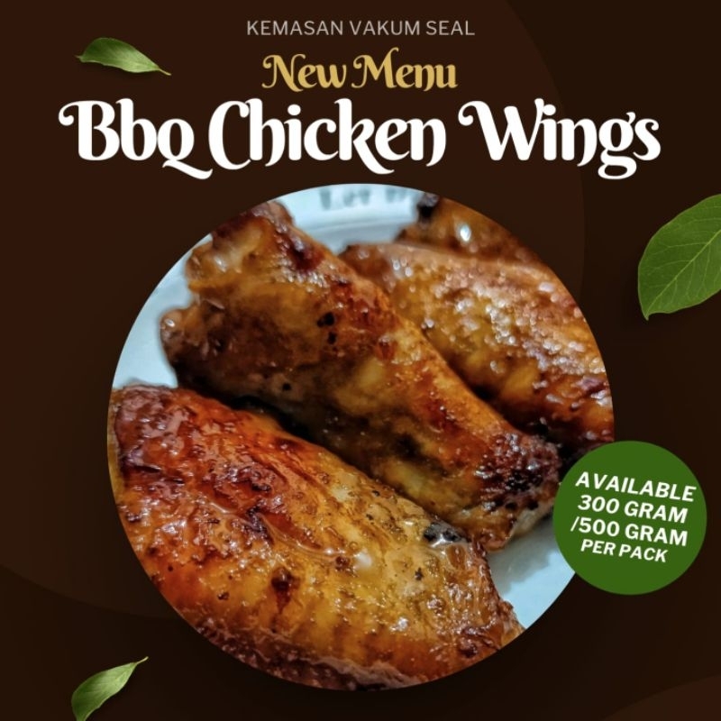 

Chicken Wings BBQ 300gr Sayap Ayam Manis Homemade Nugget Frozen Tinggal goreng Siap makan menu anak