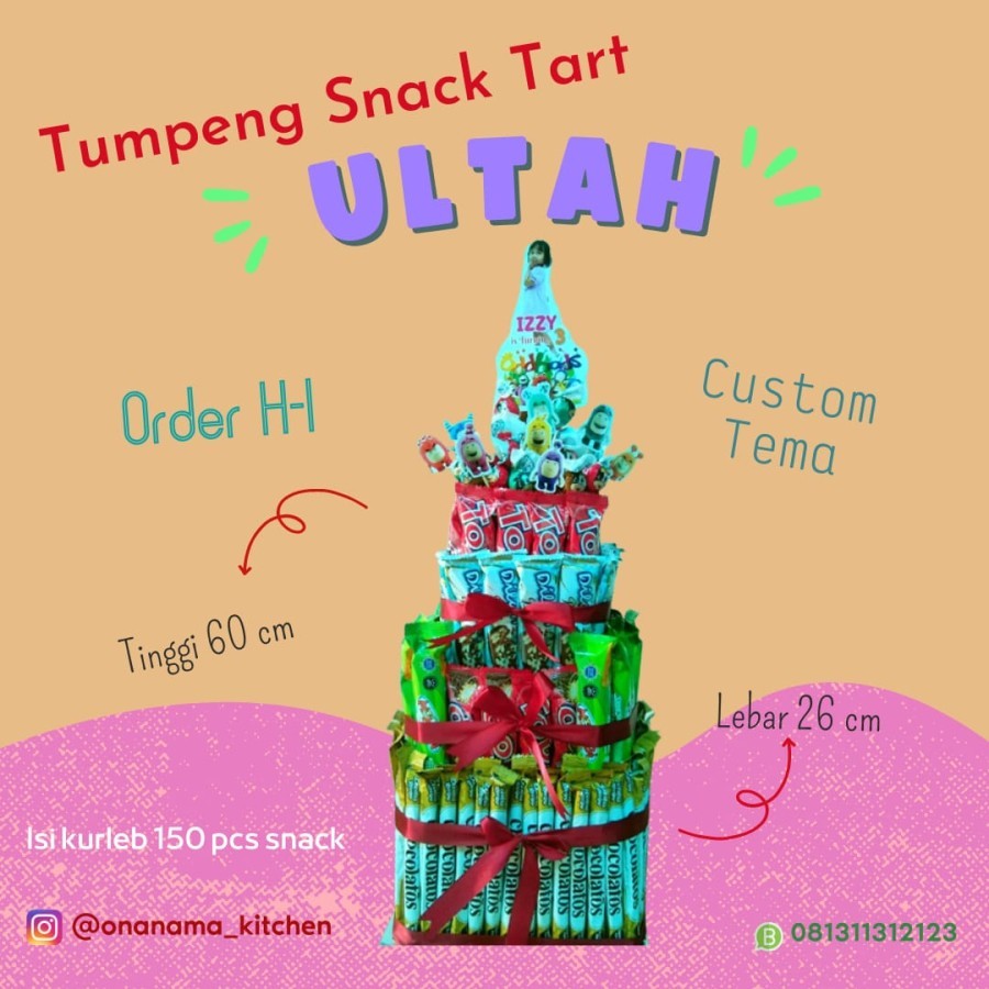 

Hampers Snack Menara Tumpeng Tart isi 150 pcs termurah