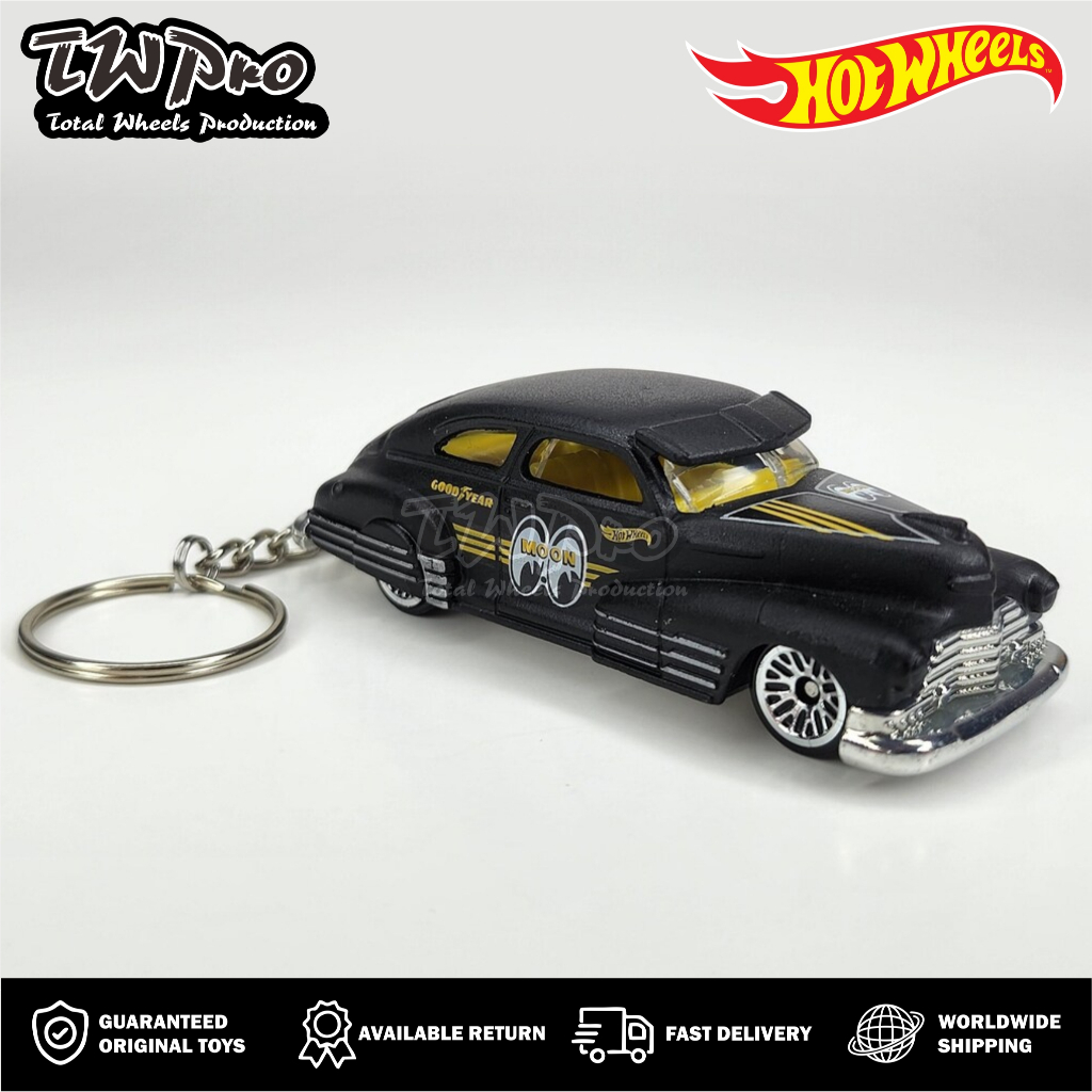 GANTUNGAN KUNCI Hot Wheels 1947 Chevy Fleetline (Moon Eyes) - Black - Hitam - KEYRING - KEYCHAIN - C