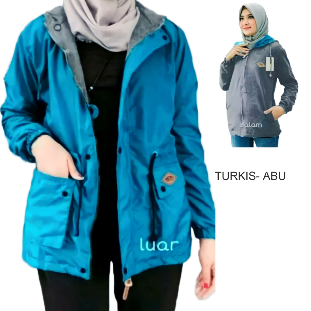 Jaket Bb Parka Wanita Waterproof Uniqlo Jumbo Korean Style Hijab Kekinian