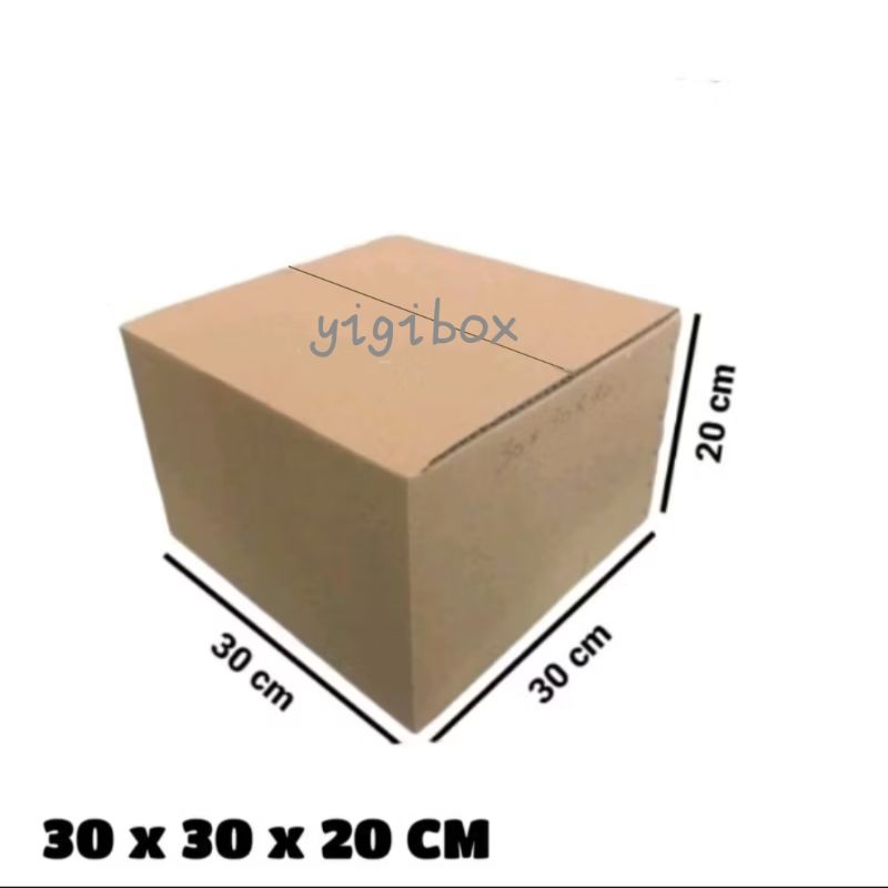 

Kardus Karton Box Ukuran 30x30x20 CM.... ST Single Wall Polos Untuk Packing Souvenir dll